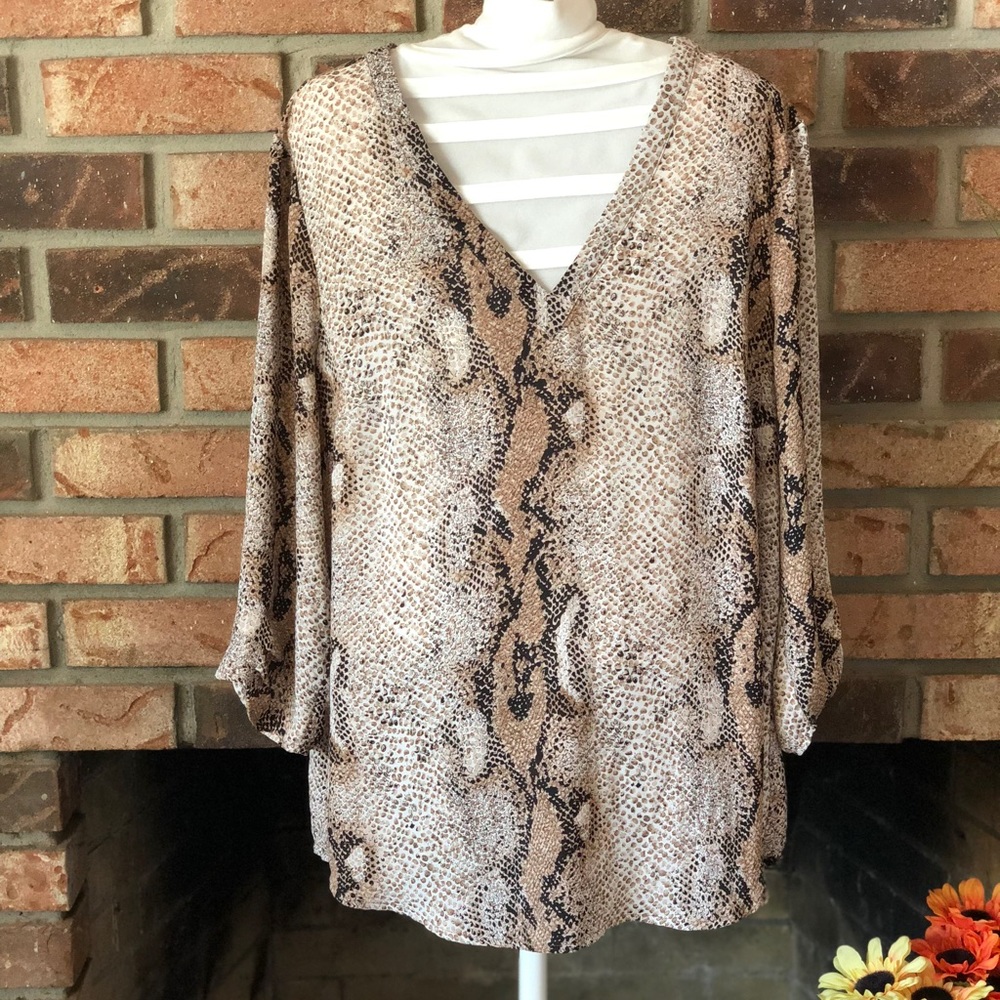 Daniel Rainn Snake Print Blouse